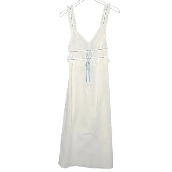 Hill House Home M The Bonnie Nightgown NEW Off White Delicate Ruffle Trim - Picture 1 of 8